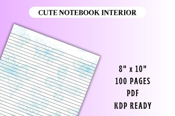 Blue Butterflies Journal Interior: Unique Ready-to-Print KDP Books