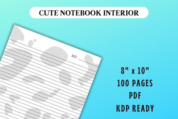 Cute Cow Print Notebook Interior: Your Ready-to-Upload Shortcut to a Charming Low-Content Book