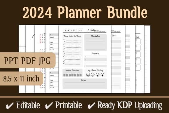 Designing Your Year: A Deep Dive into the 2024 Planner Bundle KDP Interior
