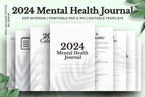 How the 2024 Mental Health Journal KDP Interior Simplifies Creating a Profitable Self-Care Notebook