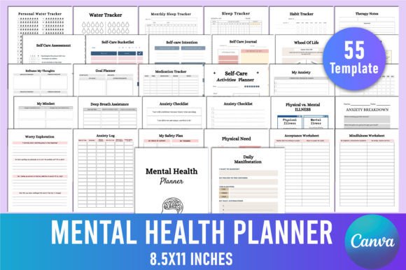 Mental Health Planner for Canva: A Practical Framework for Self-Care and Emotional Clarity