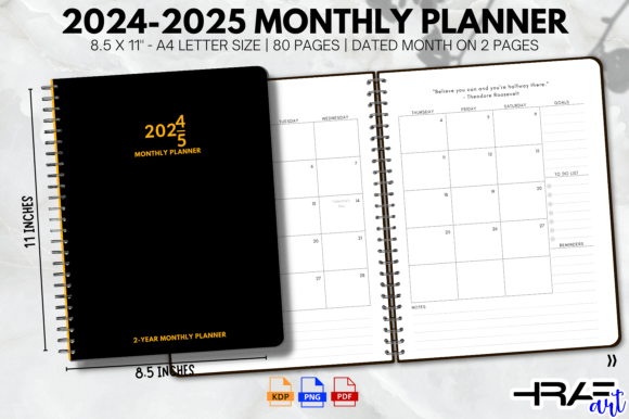Printable Monthly Planner 2024-2025 KDP: Your Complete Companion for an Intentional Year