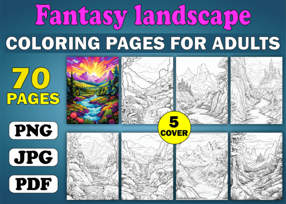 The Growing Appeal of the 70 Fantasy Landscapes Coloring Book KDP Interior for Creators and Colorists