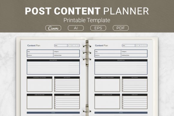 The Post Content Planner Printable Template