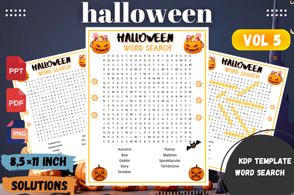Unlocking Spooky Engagement: What Makes Halloween Word Search - Vol 5 a Must-Have KDP Interior
